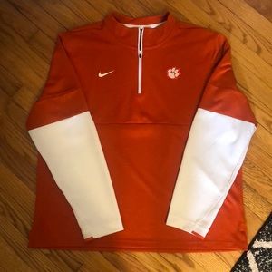 Clemson Nike Dri-Fit coaches 1/4 zip.